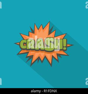 Comic Boom crash Symbol. Flache Darstellung der komischen Boom crash Vektor Symbol für Web Stock Vektor