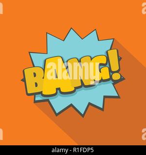 Comic Boom Bang Symbol. Flache Darstellung der komischen Boom Bang vektor Symbol für Web Stock Vektor