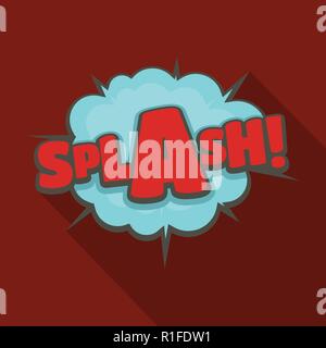 Comic Boom splash Symbol. Flache Darstellung der komischen Boom splash Vektor Symbol für Web Stock Vektor
