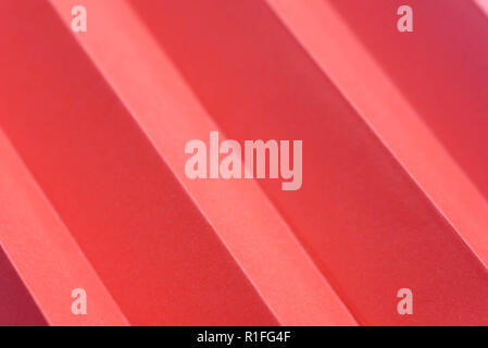 Rotes Blatt Papier gefaltet Hintergrund Textur Stockfoto