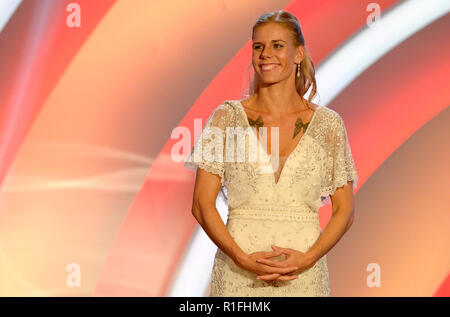 Weibliche Speerwerfer Nikola Ogrodnikova gewann der Tschechischen Umfrage Athlet des Jahres 2018, in Prag, Tschechische Republik, am 10. November 2018. (CTK Photo/Katerina Sulova) Stockfoto