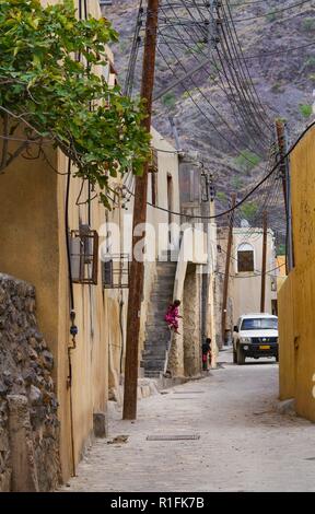 Bilad Sayt, Oman. 21 Nov, 2012. Das Bergdorf Bilad Sayt (Balad Sayt Dorf) liegt malerisch am Hang des Hajar-gebirges (al Hajaral al Frieling) im Oman gelegen. | Verwendung der weltweiten Kredit: dpa/Alamy leben Nachrichten Stockfoto