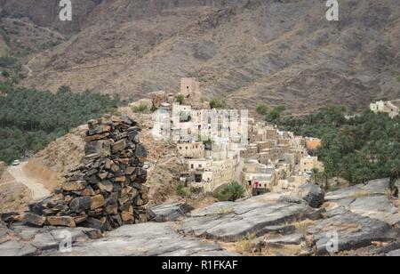 Bilad Sayt, Oman. 21 Nov, 2012. Das Bergdorf Bilad Sayt (Balad Sayt Dorf) liegt malerisch am Hang des Hajar-gebirges (al Hajaral al Frieling) im Oman gelegen. | Verwendung der weltweiten Kredit: dpa/Alamy leben Nachrichten Stockfoto