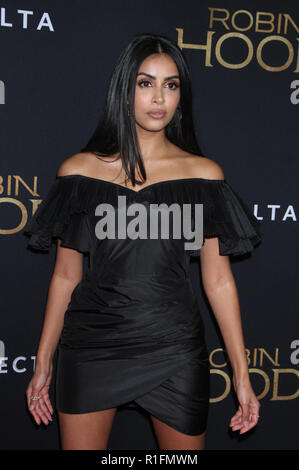 November 11, 2018 Parveen Kaur besuchen Summit Entertainment & Lionsgate Unternehmen präsentiert ein Screening von Robin Hood am AMC Lincoln Square in New York. November 11, 2018 Kreditkarten: RW/MediaPunch Stockfoto