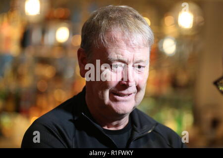 Newport, Wales, UK. 12. November 2018. Fridtjof Åge Hareide ist eine norwegische fussball manager seit 2015 Geschäftsführer der dänischen Fußball-Nationalmannschaft. Vor dem Spiel Interview in der Celtic Manor Resort in der Nähe von Newport vor der Nationen Liga Match Wales v Dänemark an der Cardiff City Stadium. Quelle: www.garethjohn. uk/Alamy leben Nachrichten Stockfoto