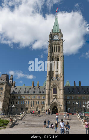 Kanadische Parlament Gebäude, mittleren Block, Ottawa Kanada Stockfoto