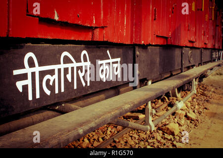 Dampflok auf Anzeige - National Rail Museum, New Delhi, Indien. Stockfoto