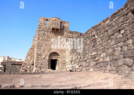 Qasr al-azraq (ist eine der Wüste Schlösser) - mittelalterliche Festung, wo Thomas Edward Lawrence (Lawrence von Arabien) seinen Betrieb während der Arabischen Re basierend Stockfoto