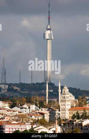 Radio Tower auf Camlica Hügel in Uskudar Istanbul, Istanbul, Türkei Stockfoto