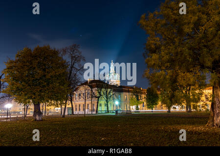 Schloss Charlottenburg Berlin Deutschland bei Nacht Stockfoto