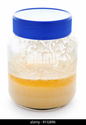 Hausgemachte Ghee oder Butterschmalz in einem Glas Stockfoto