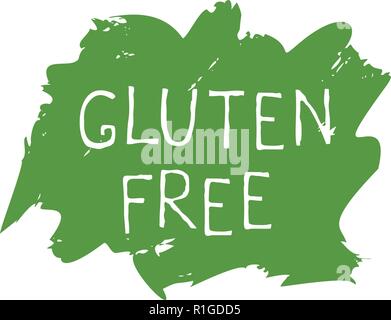 Glutenfreie Lebensmittel label und hochwertiges Produkt Abzeichen. Bio Ecohealthy organische, 100 Bio und natürliches Produkt, das Symbol. Embleme für Cafe, Verpackung etc. Vector Stock Vektor