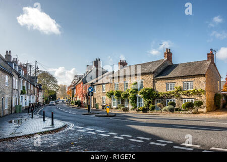 Olney High Street in Buckinghamshire England Stockfoto