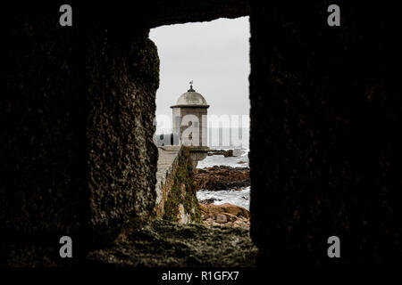 Das Fort São Francisco do Queijo, Forte de São Francisco do Queijo, häufig zum Schloss des Käses, Castelo do Queijo verkürzt, ist ein fortifica Stockfoto