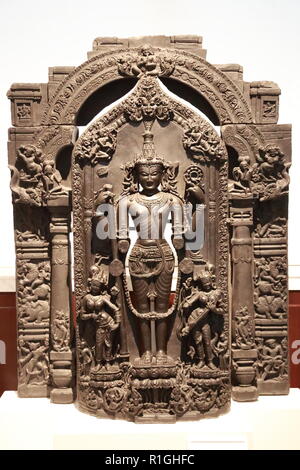 Entlastung des Hindu-Gottes Vishnu am British Museum, London, UK Stockfoto