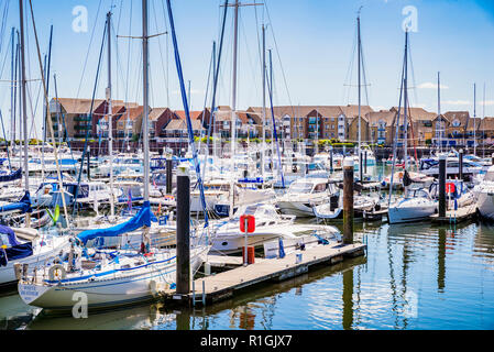 Ocean Village Marina. Southampton, Hampshire, England, Vereinigtes Königreich, UK, Europa Stockfoto