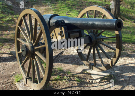 "Long Tom", einem Bürgerkrieg Kanone im Fort Lyon mit Blick auf den Cumberland Gap in Kentucky. Digitale Fotografie Stockfoto