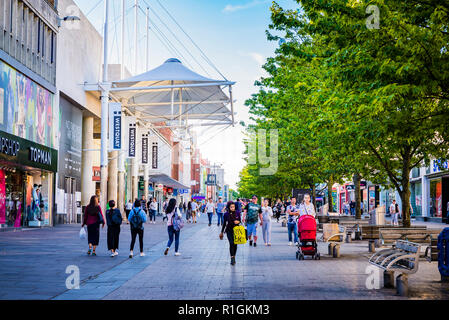 Über die Bar Street. Southampton, Hampshire, England, Vereinigtes Königreich, UK, Europa Stockfoto