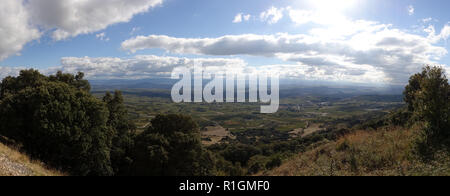 Panoramablick von Santo Domingo de la Calzada, Camino de Santiago, Spanien Stockfoto