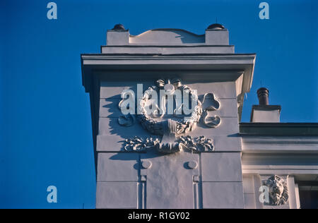 Wien, U-Bahn-Linie U6, Gürtellinie, früher Stadtbahn Architekturdetail - Wien, U-Bahn Linie U6, dem ehemaligen historischen Stadtbahn Stockfoto