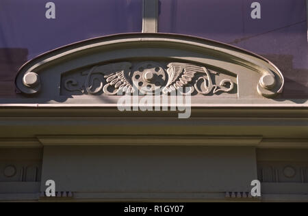 Wien, U-Bahn-Linie U6, Gürtellinie, früher Stadtbahn Architekturdetail - Wien, U-Bahn Linie U6, dem ehemaligen historischen Stadtbahn Stockfoto