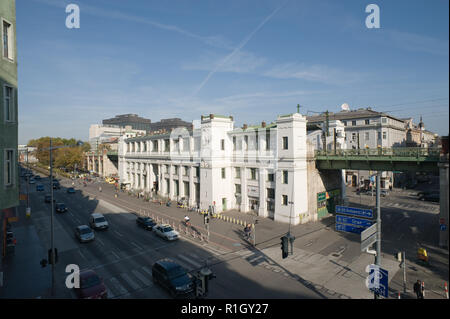 Wien, U-Bahn-Linie U6, Gürtellinie, früher Stadtbahn Station Alser Straße - Wien, U-Bahn Linie U6, dem ehemaligen historischen Stadtbahn Stockfoto