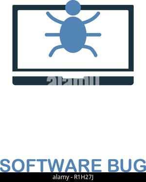 Software Bug Symbol in zwei Farben. Premium Design von Internet Security Icons Collection. Pixel Perfect einfache Piktogramm software bug Symbol für Web Design und Druck. Stock Vektor