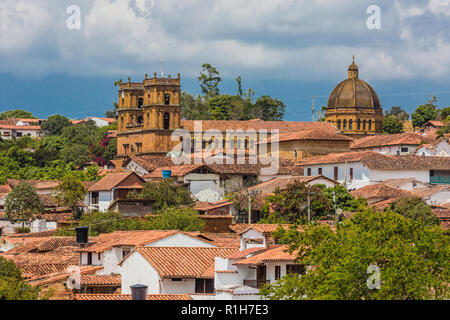 Barichara Skyline Stadtbild Santander in Kolumbien Südamerika Stockfoto