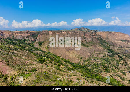 Chicamocha Canyon aus Mesa de Los Santos Landschaften Anden Santander in Kolumbien Südamerika Stockfoto