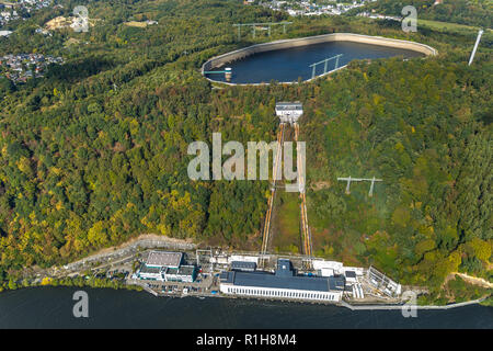 See Hengsteysee, storage Kraftwerk auf der Ruhr, Koeppchenwerk, Herdecke, Ruhrgebiet, Nordrhein-Westfalen, Deutschland Stockfoto