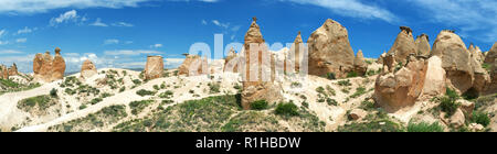 Panoramablick auf Cappadocia Berge Stockfoto