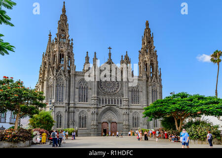 Die gotische Pfarrkirche San Juan Bautista, Arucas Gran Canaria Stockfoto