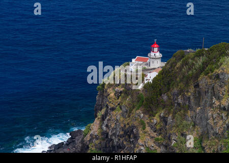 Leuchtturm Ponta do Arnel in Sao Miguel Azoren Stockfoto