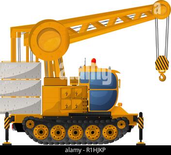 Spielzeug Kran Vektor auf weißem Hintergrund Stock Vektor