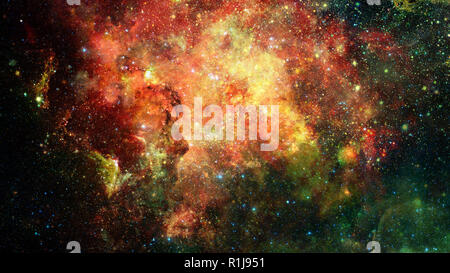 Farbige Wolken im Nebel. Kombinierte Version von Hubble Space Telescope Bild. Elemente dieses Bild von der NASA eingerichtet. Stockfoto