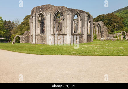 12 seitige Kapitel, monastischen Ruinen, Margam Country Park, in Margam, Port Talbot, South Wales, Großbritannien Stockfoto