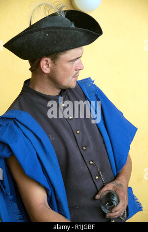 Cowboy im Pferdesport in der Region Puszta in Ungarn Stockfoto