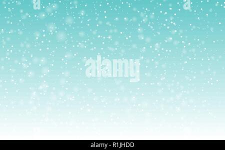 Fallenden Schnee Hintergrund. Vector Illustration mit Schneeflocken. Winter Himmel schneit. Eps 10. Stock Vektor