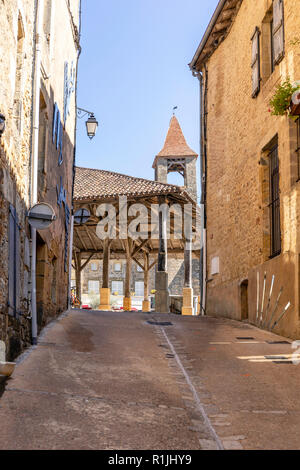 Belves, der Spaziergang bis zum Marktplatz Stockfoto