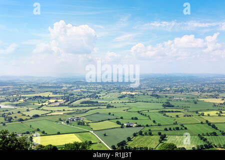 Englische Landschaft Landschaft Panorama mit blauem Himmel Stockfoto