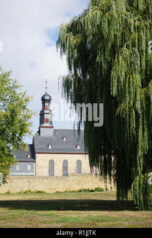 Marienchurch Rockenberg, die ehemalige Kirche der Abtei Marienschloß, jetzt Gefängnis von Hessen, Rockenberg, Wetterau, Hessen, Deutschland Stockfoto