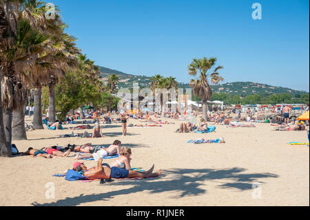 Beach, Port Grimaud, Var, Provence-Alpes-Cote d'Azur, Frankreich, Europa Stockfoto