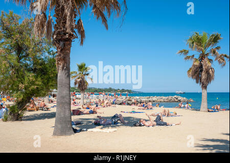 Beach, Port Grimaud, Var, Provence-Alpes-Cote d'Azur, Frankreich, Europa Stockfoto