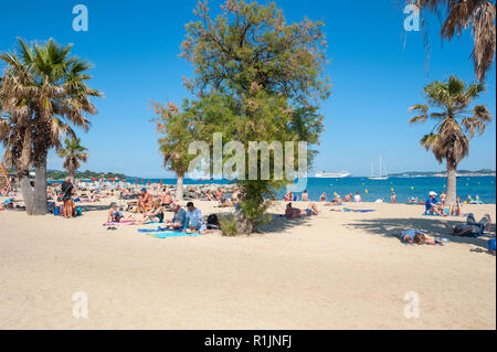 Beach, Port Grimaud, Var, Provence-Alpes-Cote d'Azur, Frankreich, Europa Stockfoto