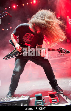 Juli 13, 2018 - Raleigh, North Carolina; USA - Musiker CLAUDIO SANCHEZ der Band COHEED und CAMBRIA führt leben, wie ihre Tour 2018 macht Halt an der Red Hat im Amphitheater von Raleigh entfernt. Copyright 2018 Jason Moore. Credit: Jason Moore/ZUMA Draht/Alamy leben Nachrichten Stockfoto