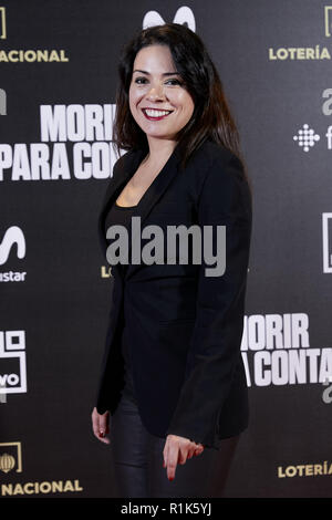 Madrid, Madrid, Spanien. 13 Nov, 2018. Ana Arias besucht orir para Evitar' Film Premiere während der Woche in Madrid Premiere Callao City Lights Kino in Madrid bin. Credit: LEGAN S. Mace/SOPA Images/ZUMA Draht/Alamy leben Nachrichten Stockfoto