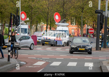 Polizeiauto in Amsterdam Die Niederlande 2018 Stockfoto