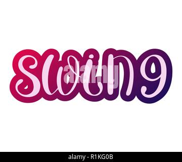 Kombiniere Tanzschaukel. Musik-Jazz. Vektorgrafik. Stock Vektor