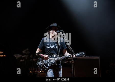 Neil Young führt auf dem Wayhome Music & Arts Festival in Oro-Medonte, Kanada Stockfoto