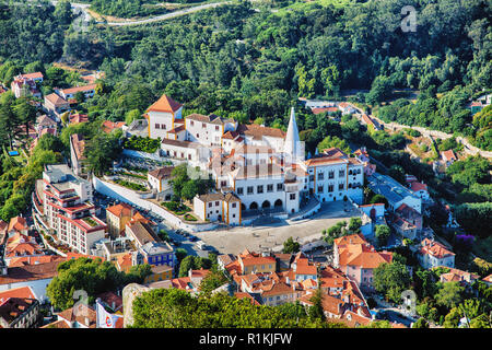Luftaufnahme der Stadt Sintra, Lissabon, Portugal Stockfoto